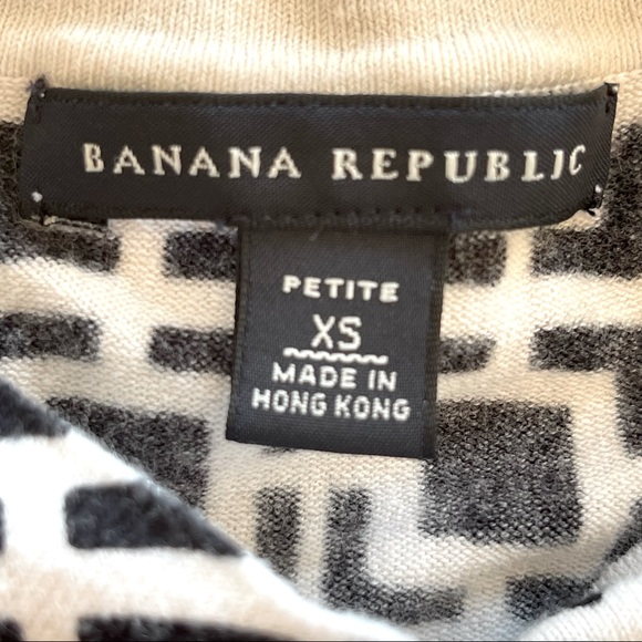 Banana Republic black and white cardigan size extra small petite - Picture 4 of 4